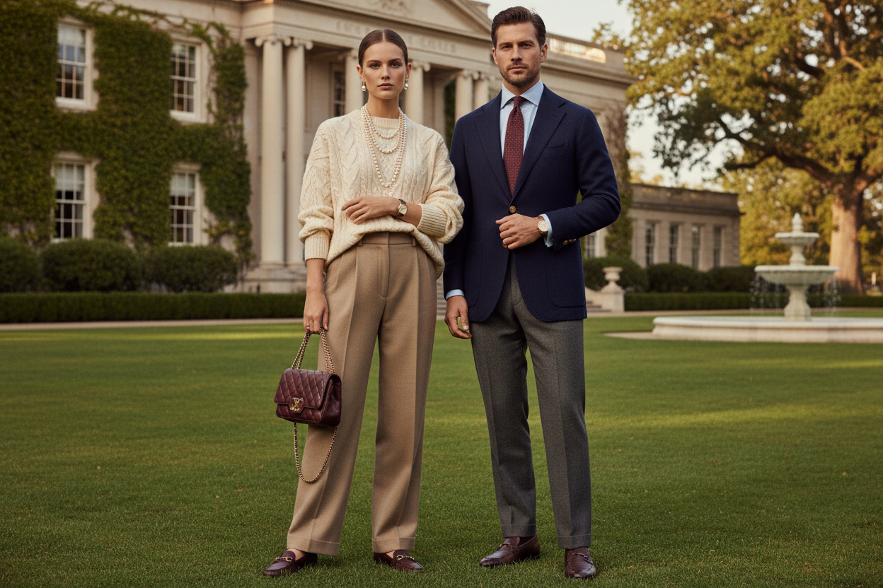 Create old money fashion imaga